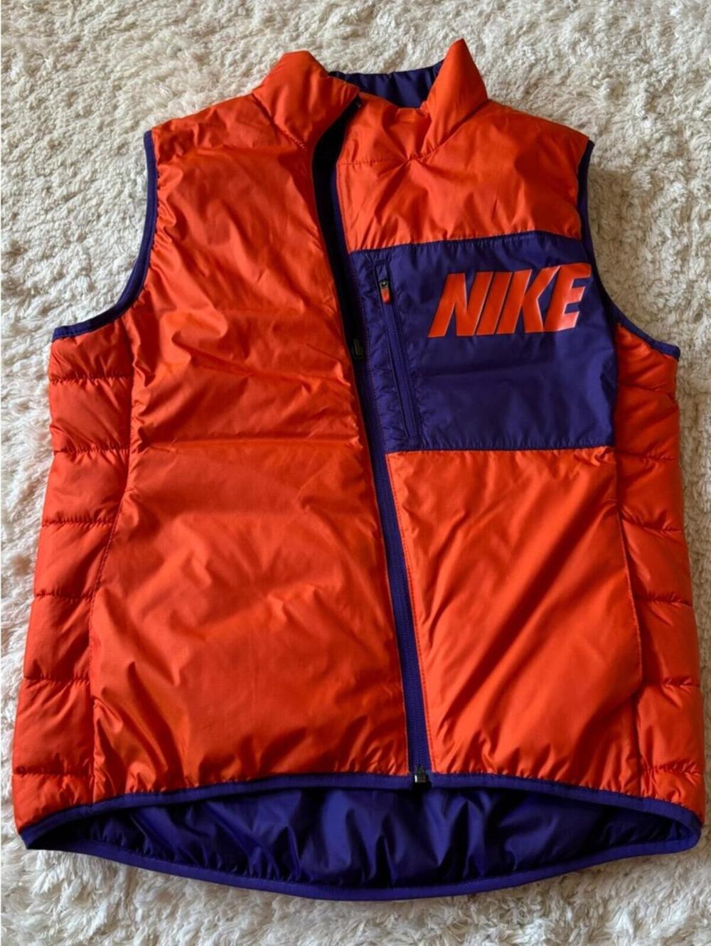 Reversible Nike x Clemson Puffer Vest - Purple & Orange - Picture 4 of 8